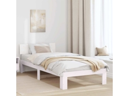 Vidaxl Estrutura da Cama com Cabeceira Branco 100 X 200 Cm