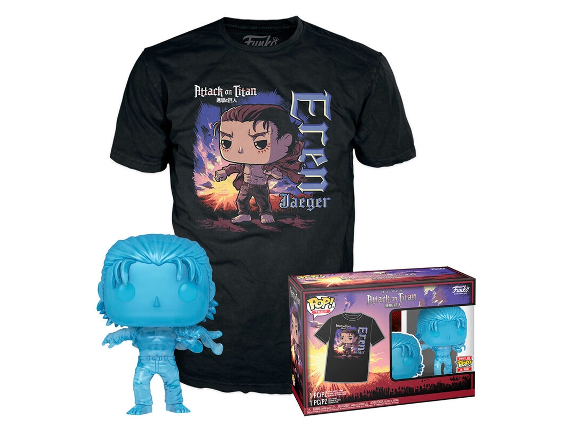 Conjunto De Figuras Pop Tee Attack On Titan Eren Exclusive