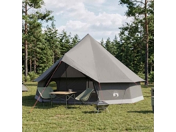 Vidaxl Barraca Tipi 10 Pessoa Marrom Cinza Poliéster E Aço