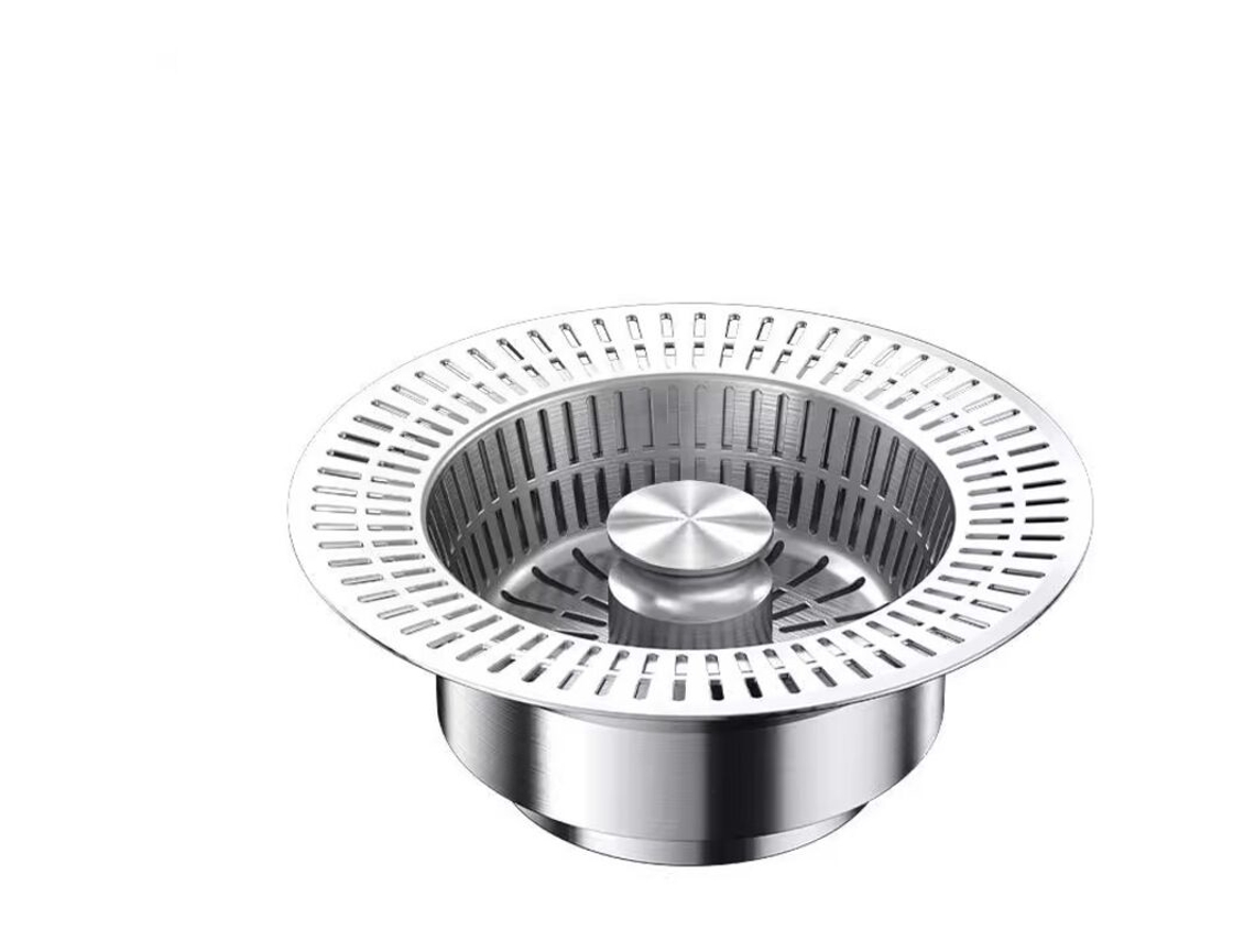 Filtro De Pia Em Aço Inoxidável Anti-entupimento Com Grandes Orifícios De Drenagem Para Bancada De Cozinha E Banheiro