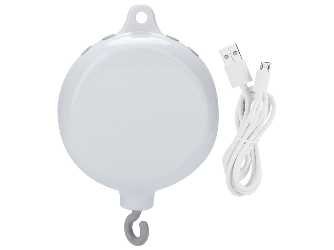 Caixa De Música Giratória Usb Para Berço Bebê Com Luz Branco Brinquedo Educativo Infantil