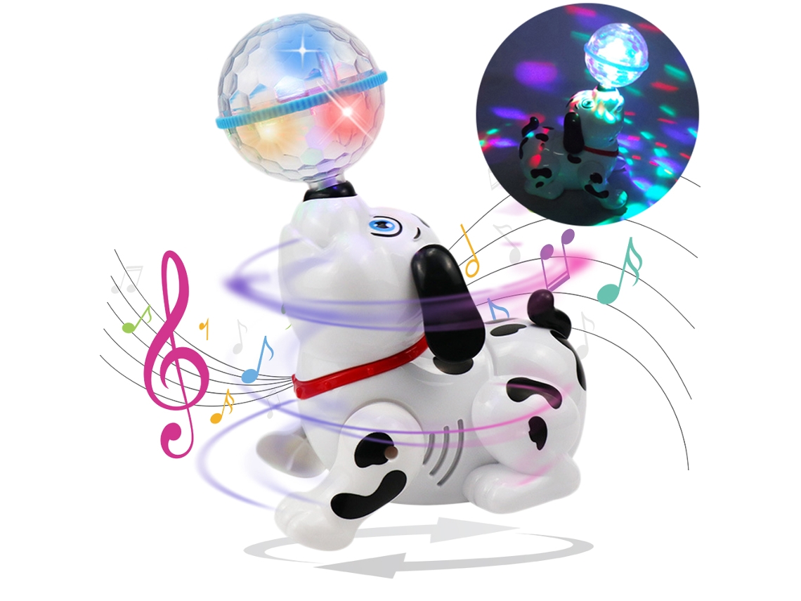 Ats brinquedo Elétrico Top Ball Sea Puppy Cachorro Cantor Musical Giratório Presente de Natal para Crianças e Amigos