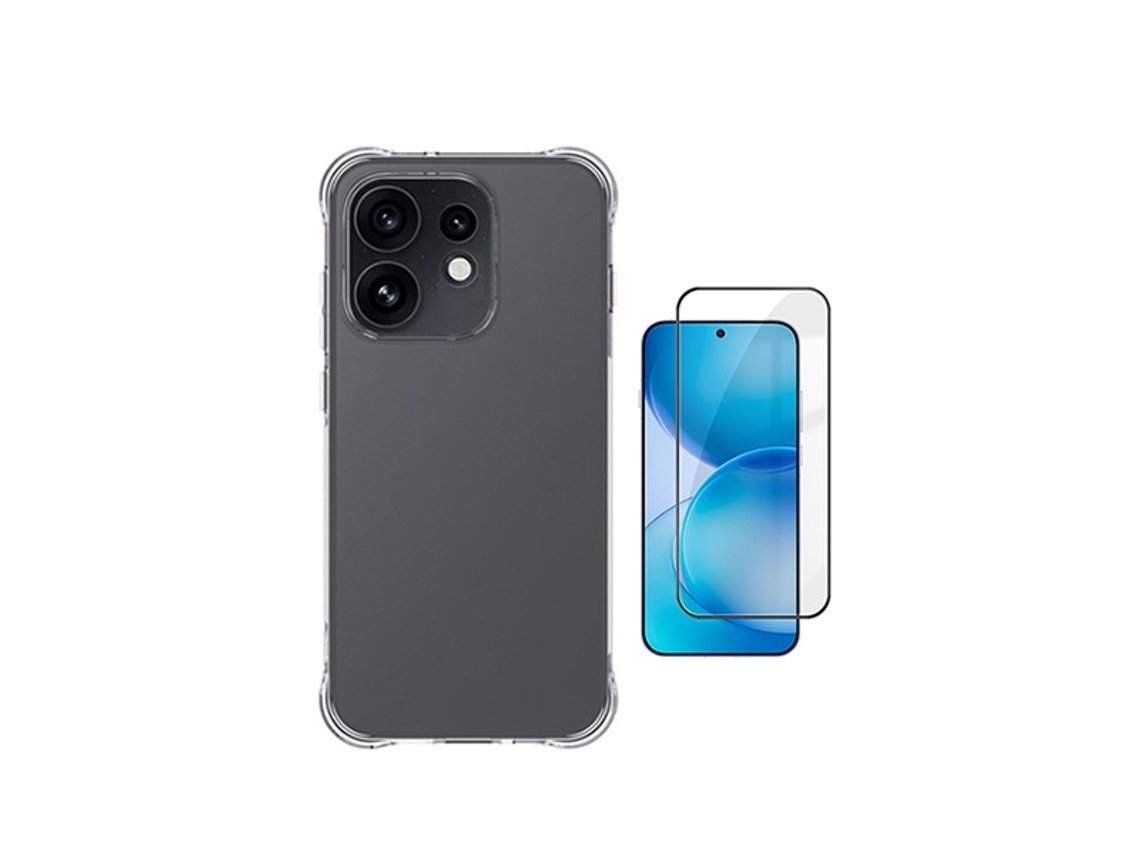 Kit Capa Superprotect Anti-shock Vidro Temperado Phonecare Para Oppo Reno16 - Transparente