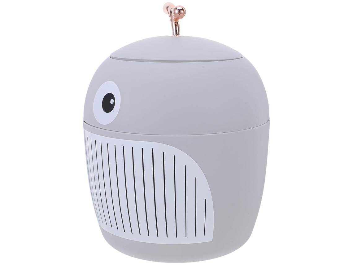 Mini Lixeira de Mesa de Plástico com Tampa, Compacta e Leve. SFUSHOS