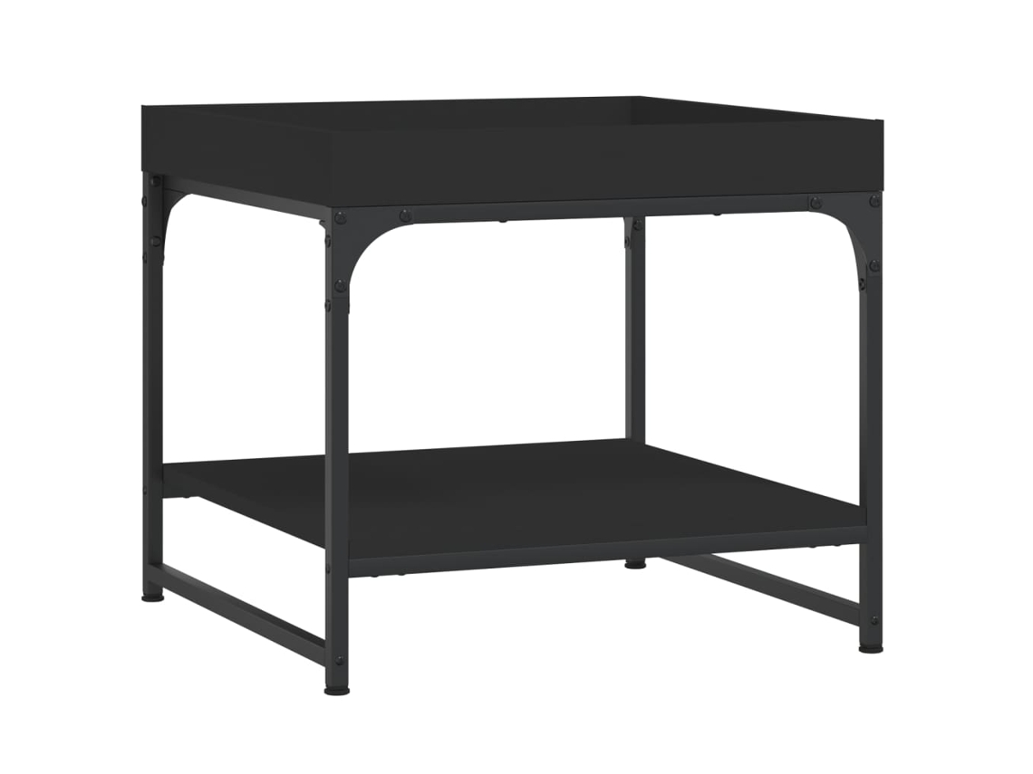 Mesa de Centro Derivados de Madeira Preto MAISON EXCLUSIVE 49,5x49,5x45 cm