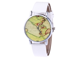 Reloj De Pulsera Analógico De Aleación Y Cuero Quartz Moda Ocio T468-yx Blanco