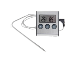 Termômetro Digital Para Carnes Com Sonda De Aço Inoxidável E Aviso Temperatura, Leitura Rápida Culinária Função Desligamento Autom Aquaforge
