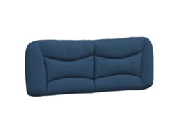 Almofadão de cabeceira VIDAXL Azul Tecido (120 cm)