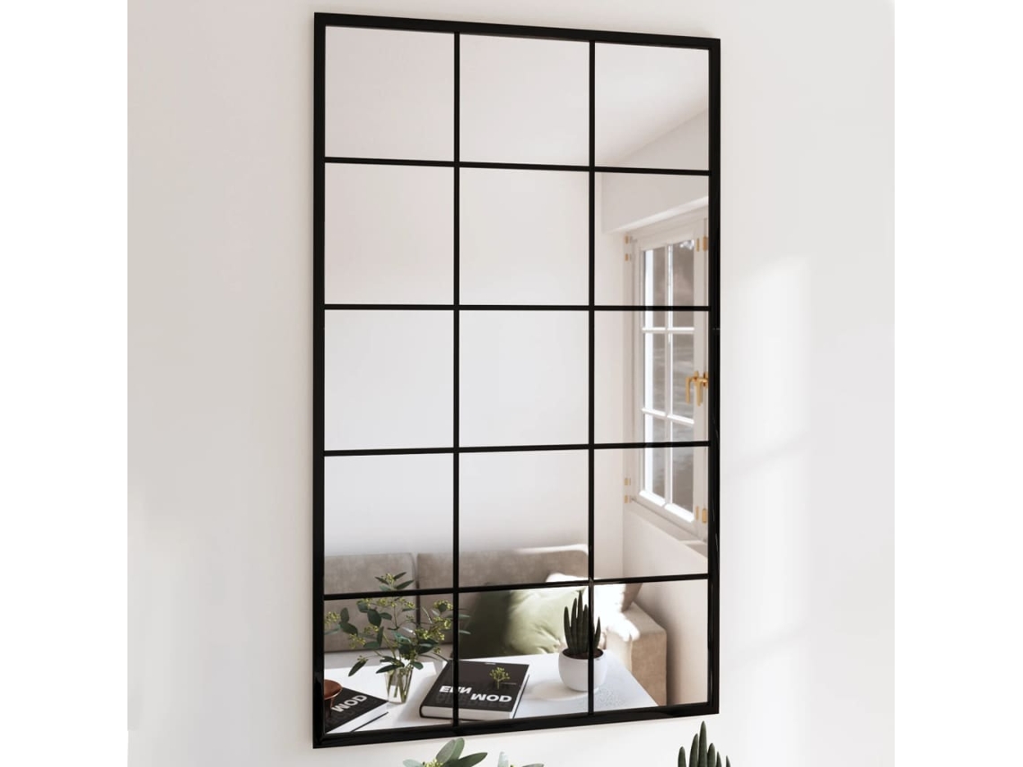 Vidaxl Espelhos De Parede 4 Pcs 100x60 Cm Metal Preto