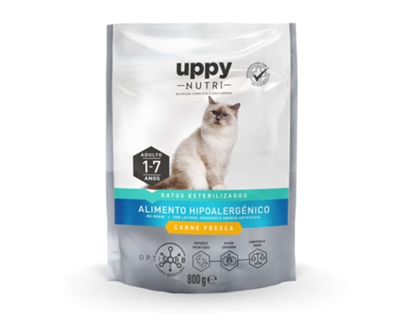 Ração Para Gato Adulto Esterilizado Sem Cereais Frango Uppy Nutri