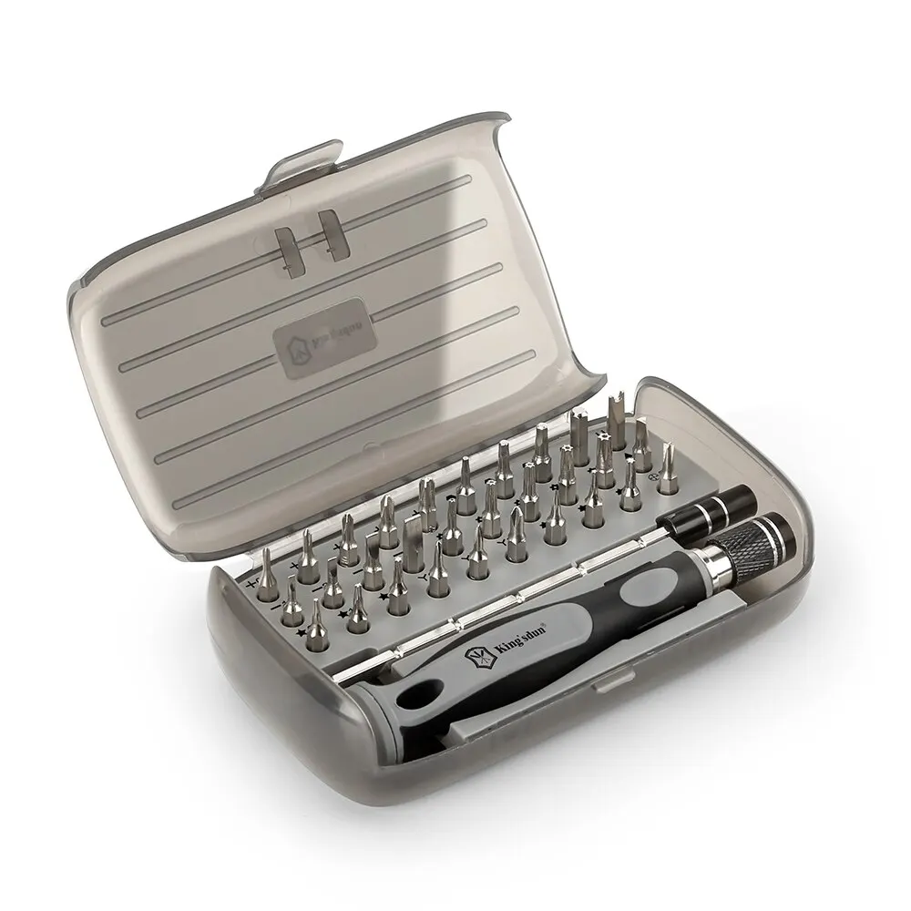 Conjunto De Chaves De Fenda De Precisão (32 Em 1) Com Mini Bits Magnéticos, Ideal Para Reparos Em Celulares E Relógios.