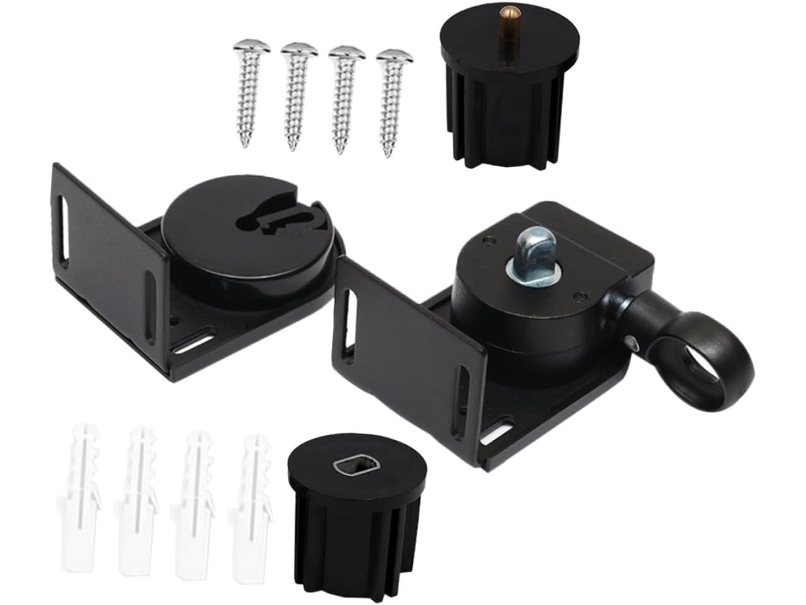 Suporte Sem Fio Preto Gadpiparty Para Persianas Externas, Montagem Robusta E Fácil Instalação, Adequado Para