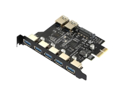 Pci-express 1x A 16x 1 A 7 Usb 3.0 Mineração Riser Cartão Pci-e Portas Banhadas A Ouro