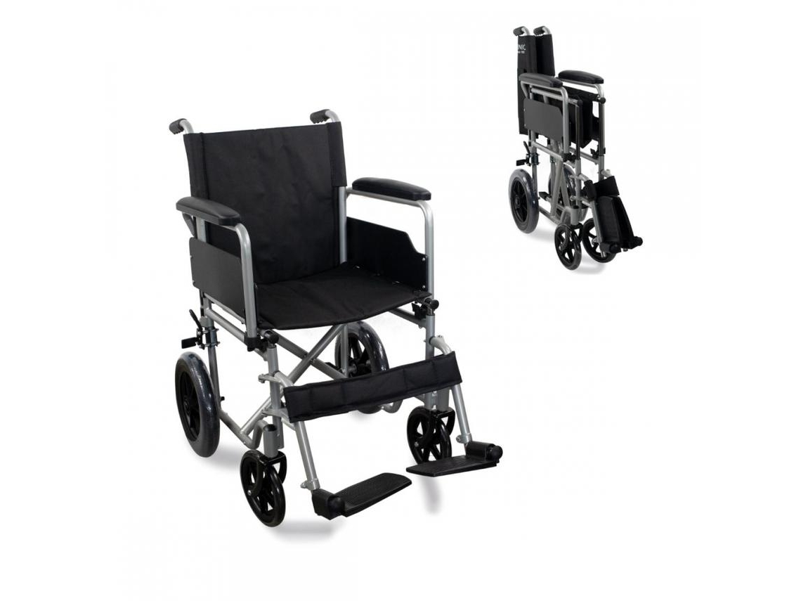 Cadeira de Rodas Dobrável MOBICLINIC Marsella (Rodas Pequenas - 46 cm - Cinzento)