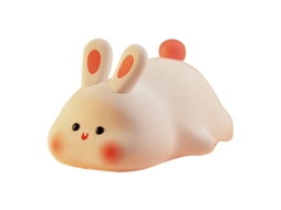 Luz Coelho Silicone Yizhood Desenho Animado Recarregável Branco