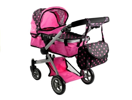 Boneca 2 Em 1 Bogie E Carrinho Alice Rosa