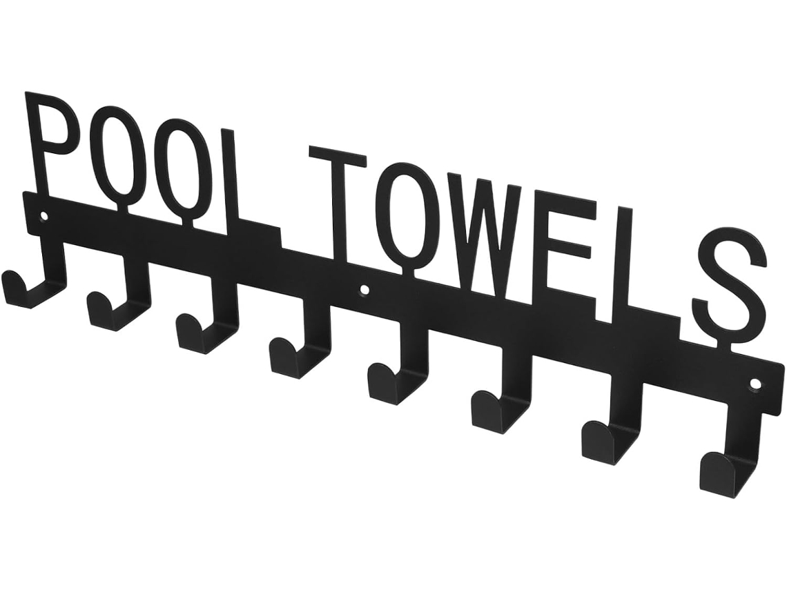 Gancho De Toalha Ferro Preto Com Fácil Instalação, Multifuncional, Para Uso No Quarto E Na Sala De Estar