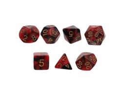 7Pcs Dados de Duas Cores ALLINLESS