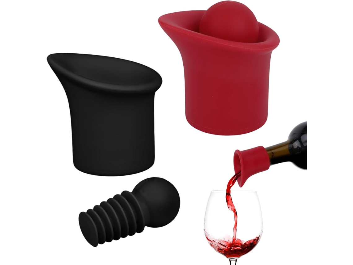Rolha Para Garrafa De Champanhe, Com Silicone, Reutilizável, Anti-vazamento