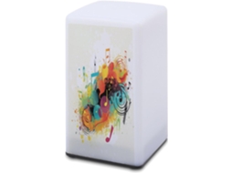 Luminária De Mesa A Bateria Com Estampa Abstrata Música, Ideal Para Leitura No Escritório Ou Quarto, Com Design Elegante