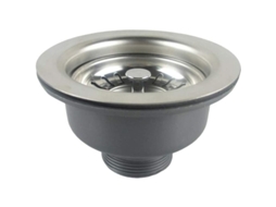 Ralo De Pia Sem Ladrão Em Aço Inoxidável, Cesto Ø 110 Mm 1", Aço Inoxidável+ Ralo Em Abs Cesto