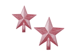 Enfeites De Árvore De Natal Em Formato De Estrela Rosa Para Decoração Festiva Olysi Shop (pacote Com 2)
