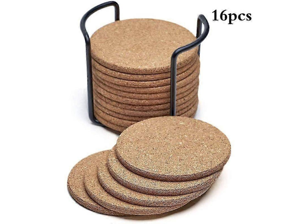 Lurelia Porta-copos 16 Un Cortiça Redondo 10 Cm Mesa