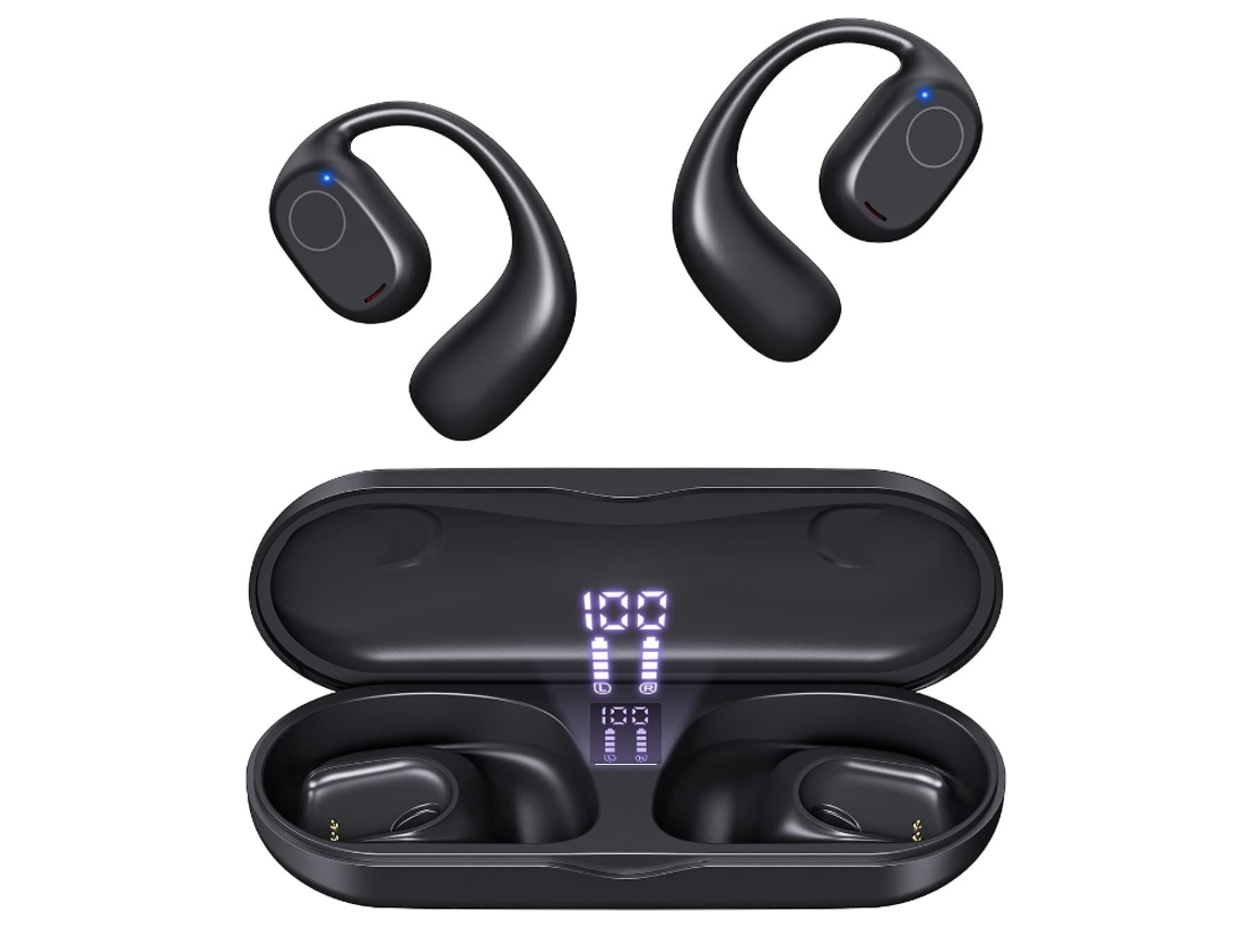 Fones Bluetooth Sobre o Orelha Hi-Fi, CVC6.0, Dobrável, Microfone, TF, FM, RGB, com Fio Preto JIAPEI