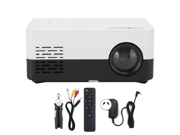 Aetheria projetor Portátil Mini Led Home Theater com Suporte 100‑240v Preto Branco Plug Au