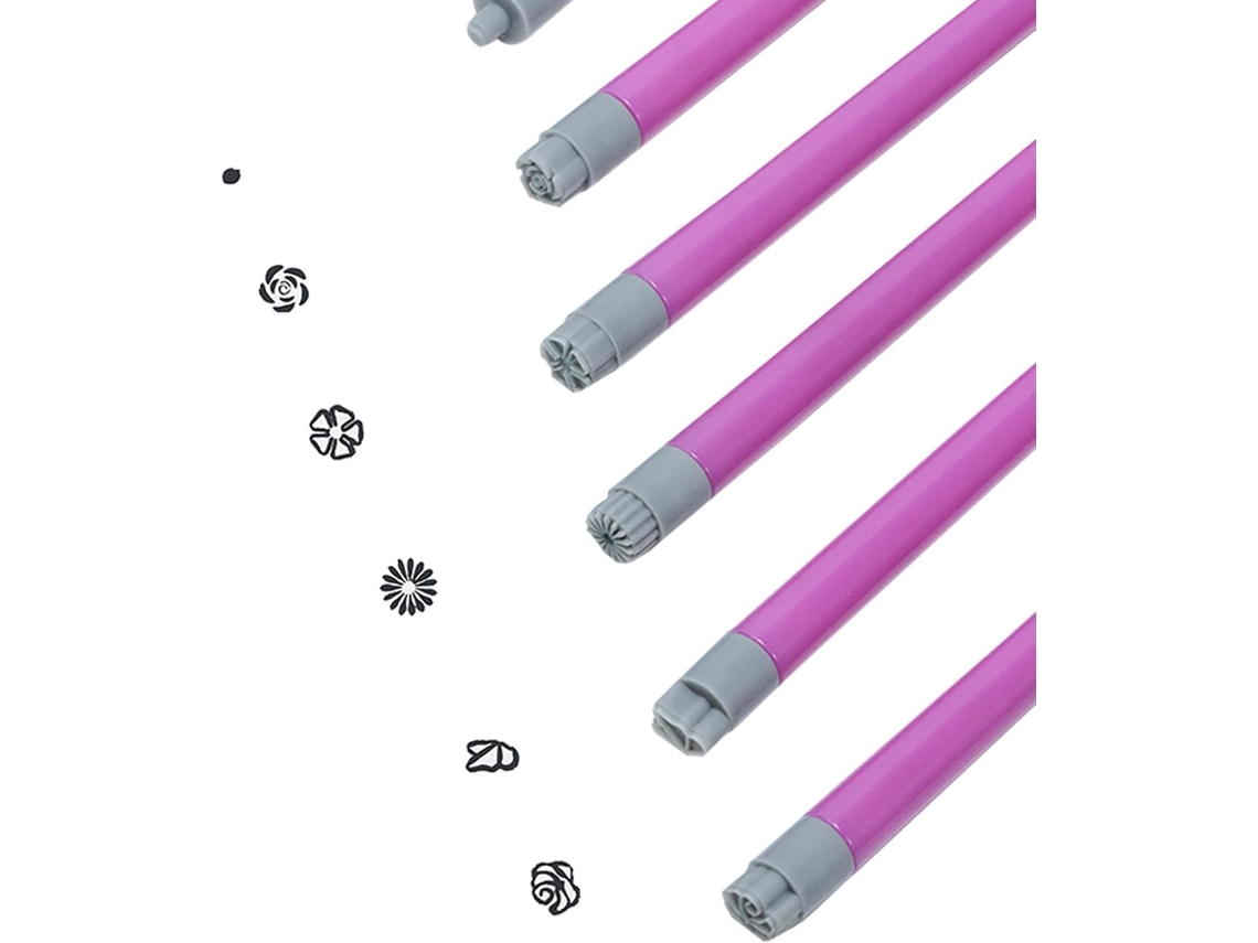 Kit de estêncil para unhas com 6 unidades