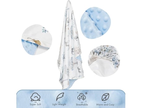 Cobertor Para Bebê Recém-nascido, Macio E Fofo, Forro De Bolinhas, Tecido De Lã, Unissex, Adequado Para Crianças Pequenas, Meninos E Meninas, 75 X 1