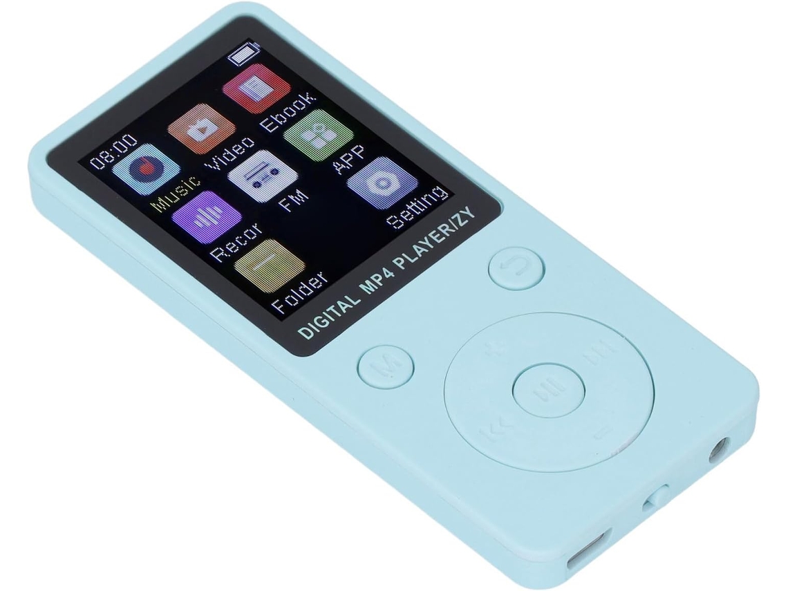 Leitor de MP3/MP4 de 64 GB, tela Bluetooth de 5 polegadas, áudio portátil de alta fidelidade de 64 GB (azul)
