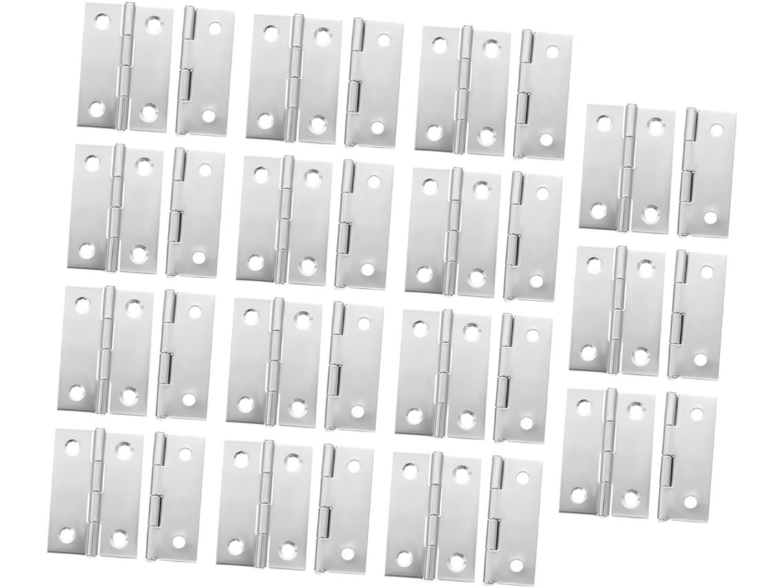 Conjunto De 30 Dobradiças Aço Inoxidável Para Portas, Janelas E