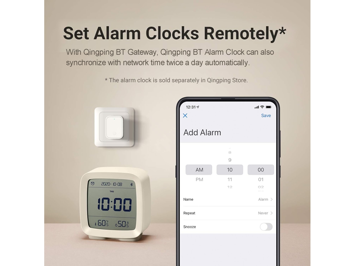 Aetheria gateway Bt Smart Home Hub para Monitoramento Remoto Ambiental com App Mi Home e Qingping