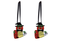 2pcs Pingentes de Madeira para Halloween Decorativo Pendurado Placa Sinal para Casa, Escritório, Escola