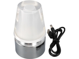 Luminária de mesa RGB Ftvogue, recarregável via USB, com base de ferro e cúpula de acrílico, 7 núcleos, bateria de 1800 mAh.