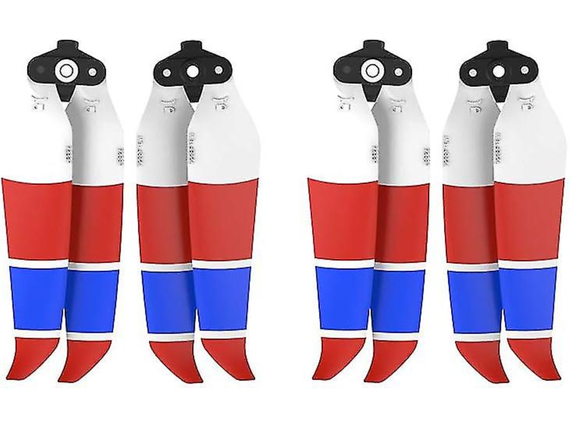 Hélice Air 2s Hélice Silenciosa Dobrável 7238f Para Acessórios De Drone Dji Mavic Air 2/air 2s Slowmoose (vermelho, Azul E Branco, 4 Peças)
