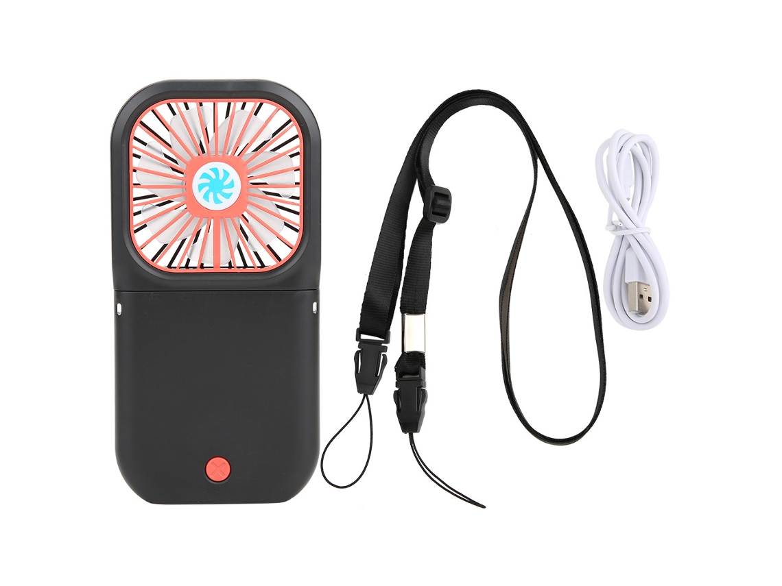 Ventilador Mini Plegable Usb Recargable Portátil Negro
