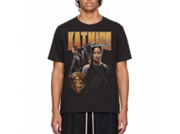 Rockinstone Hunger Games Movie Katniss Duo Photo Black Adult T-shirt Size:xl
