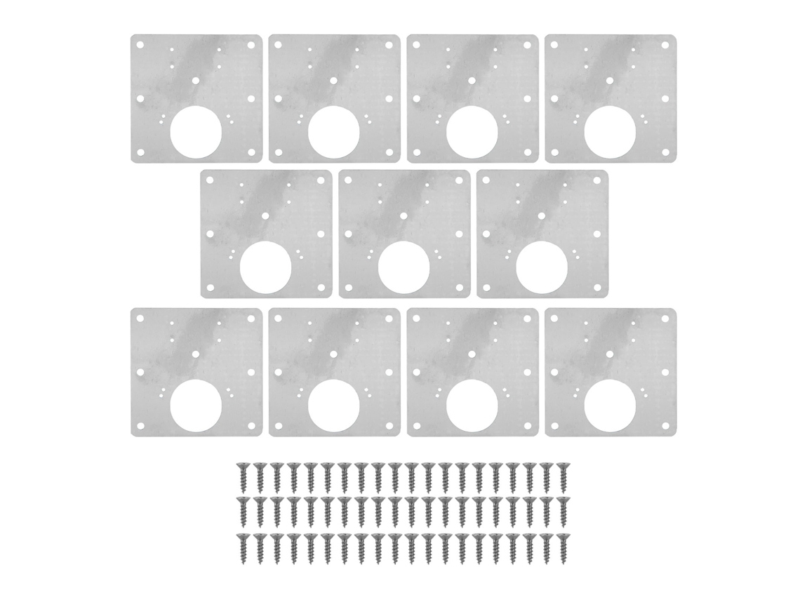 Kit Reparo Dobradiças Armário Aço Inox 10pcs Parafusos