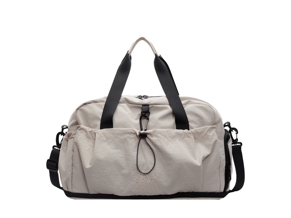 (branca) Bolsa De Ginástica Com Compartimento Separado Para Sapatos, Impermeável, Ideal Para Guardar Itens De Ioga/esportes, Grande Capacidade.
