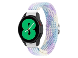 Bracelete Para Samsung Galaxy Watch 7/6/5/4 - Nylon Trançado Eight Buckle - Violeta