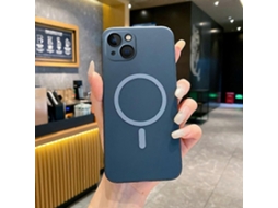 Capa Magnética Fosca Para Iphone 14/13, Compatível Com Pc, Com Protetor De Lente De Câmera