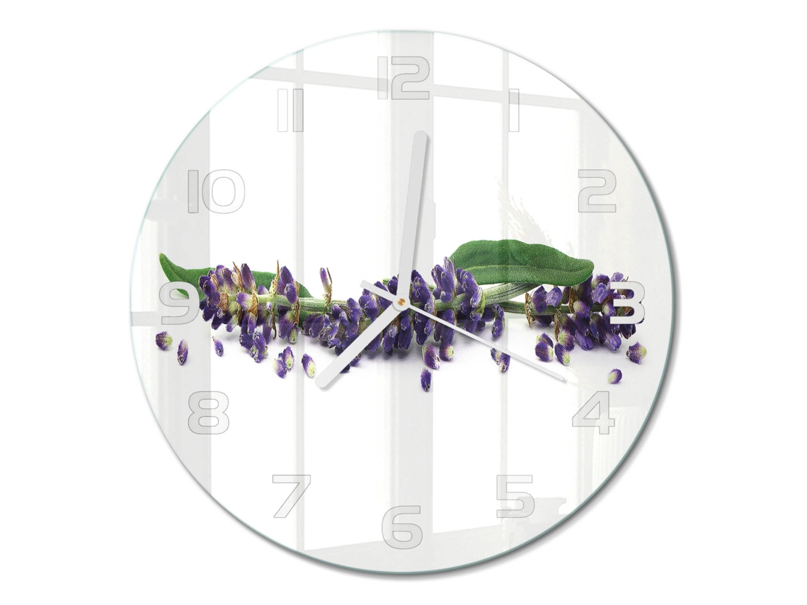 Relógio De Parede Roxo Decorativo Quadrado Espelharte (30 Cm)