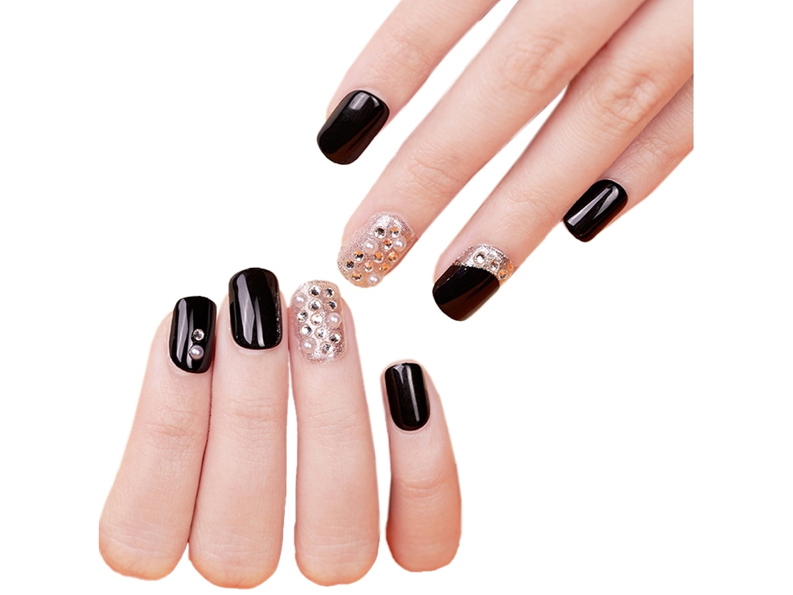 Unhas Postiças Elysve Curtas De Alta Qualidade Com Cola Gelatinosa E Soft Armor