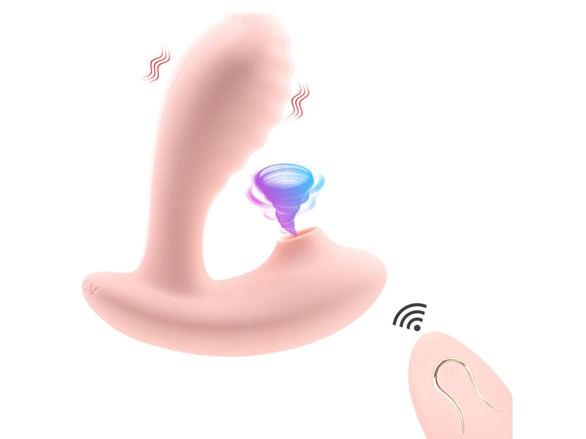 Vibrador de sucção de controle remoto 2 em 1 para mulheres (rosa) OEMG Worten.pt