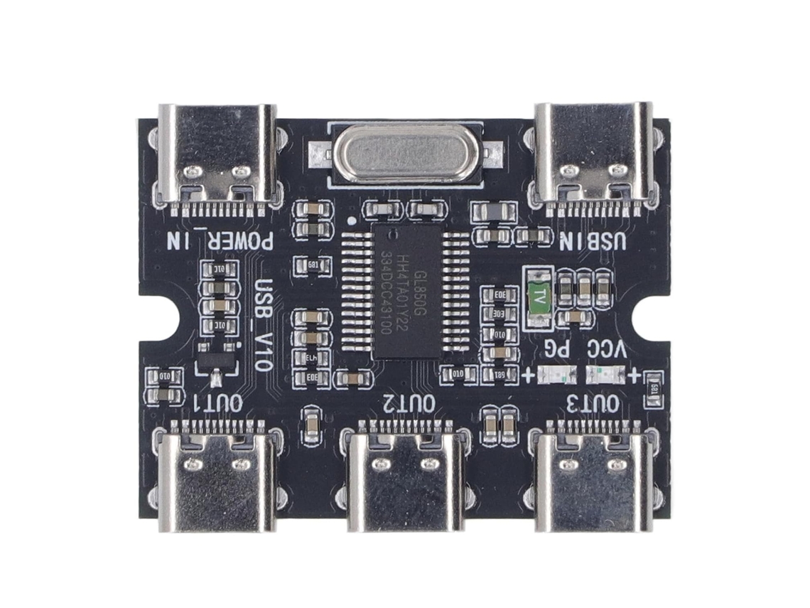 Módulo De Expansão Usb 2.0, Interface Tipo C 5v Com 1 Entrada E 3