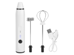 Mini Espumador De Leite Recarregável Via Usb Para Café Com Leite, Chocolate Quente, Branco
