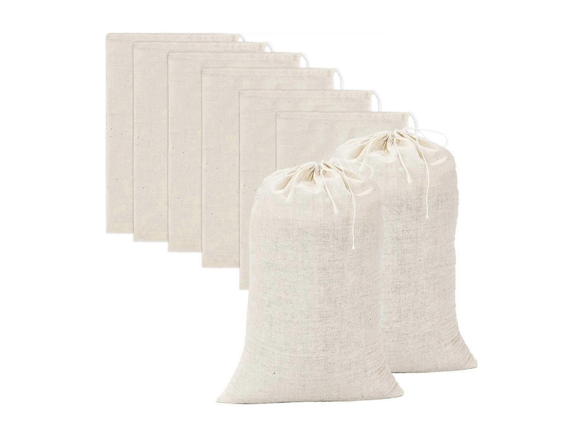 20 Sacos De Musselina Grandes Com Cordão, 8x12 Polegadas, Para Chá E Infusões