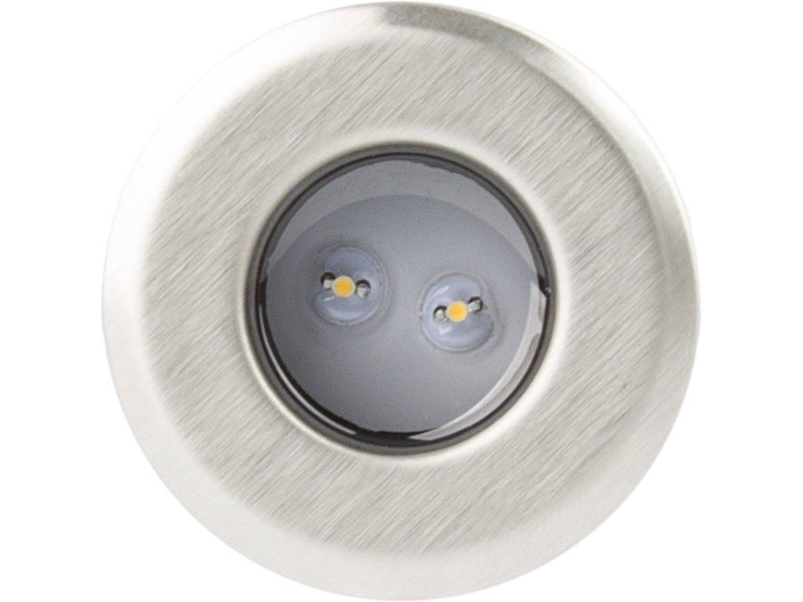 Foco Exterior Led De Embutir No Chão Alumínio Mini 3000k Branco Quente
